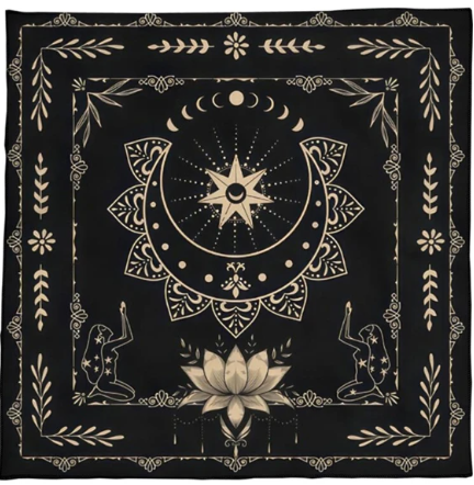 Altar Cloth - Moon and Lotus on Bottom