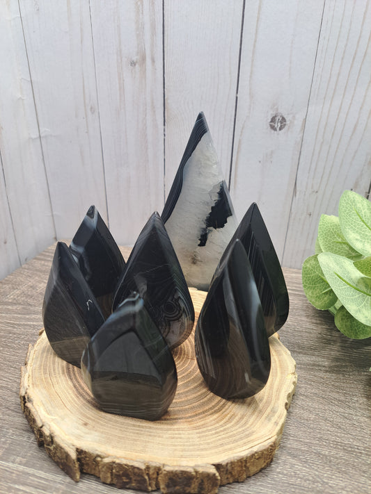 Black Agate Freeforms