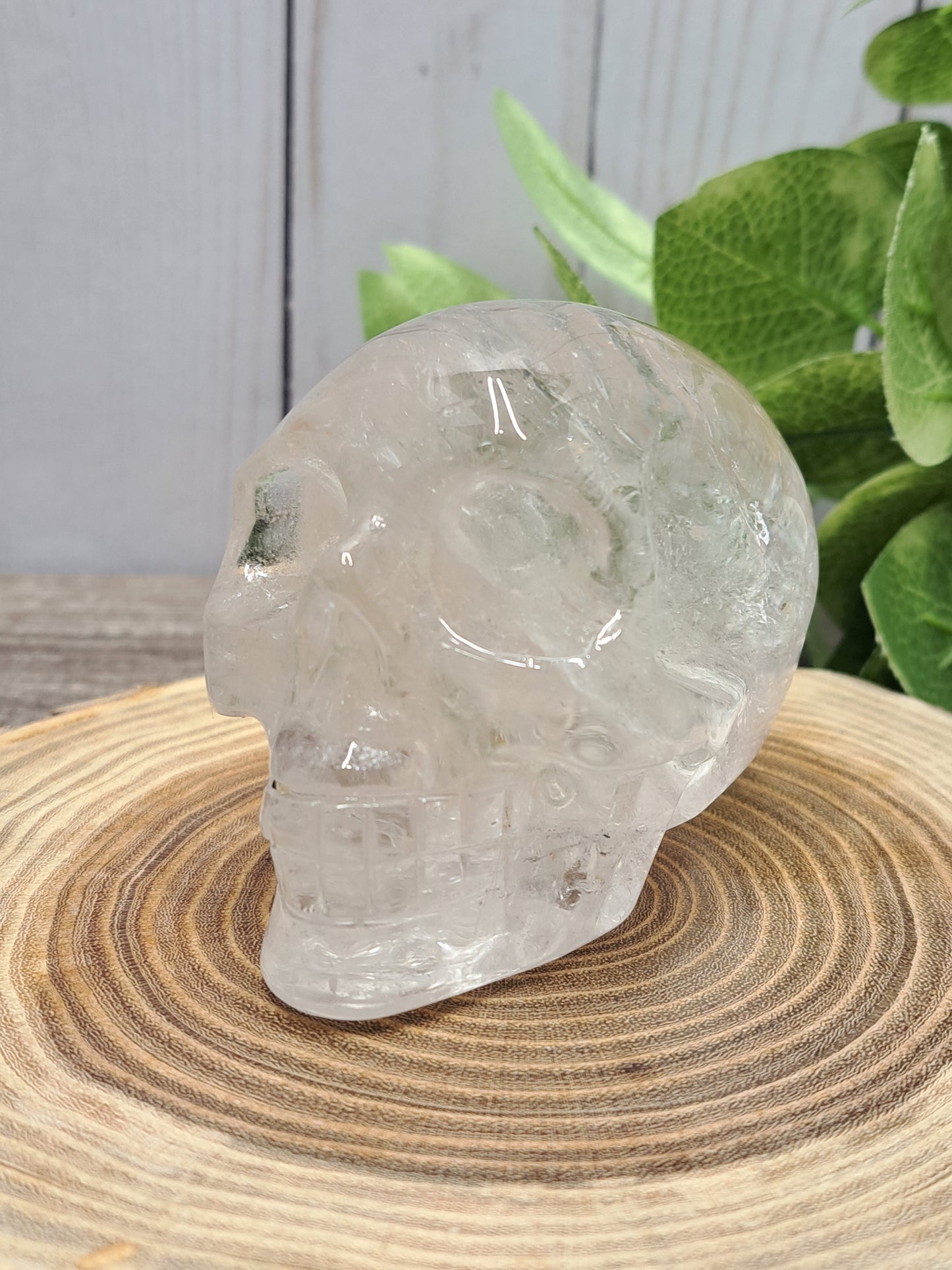 Clear Quartz Skull Carving