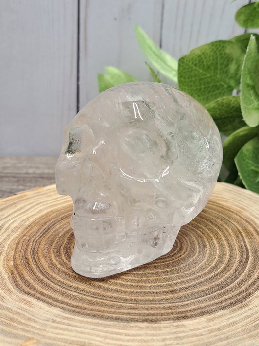 Clear Quartz Skull Carving