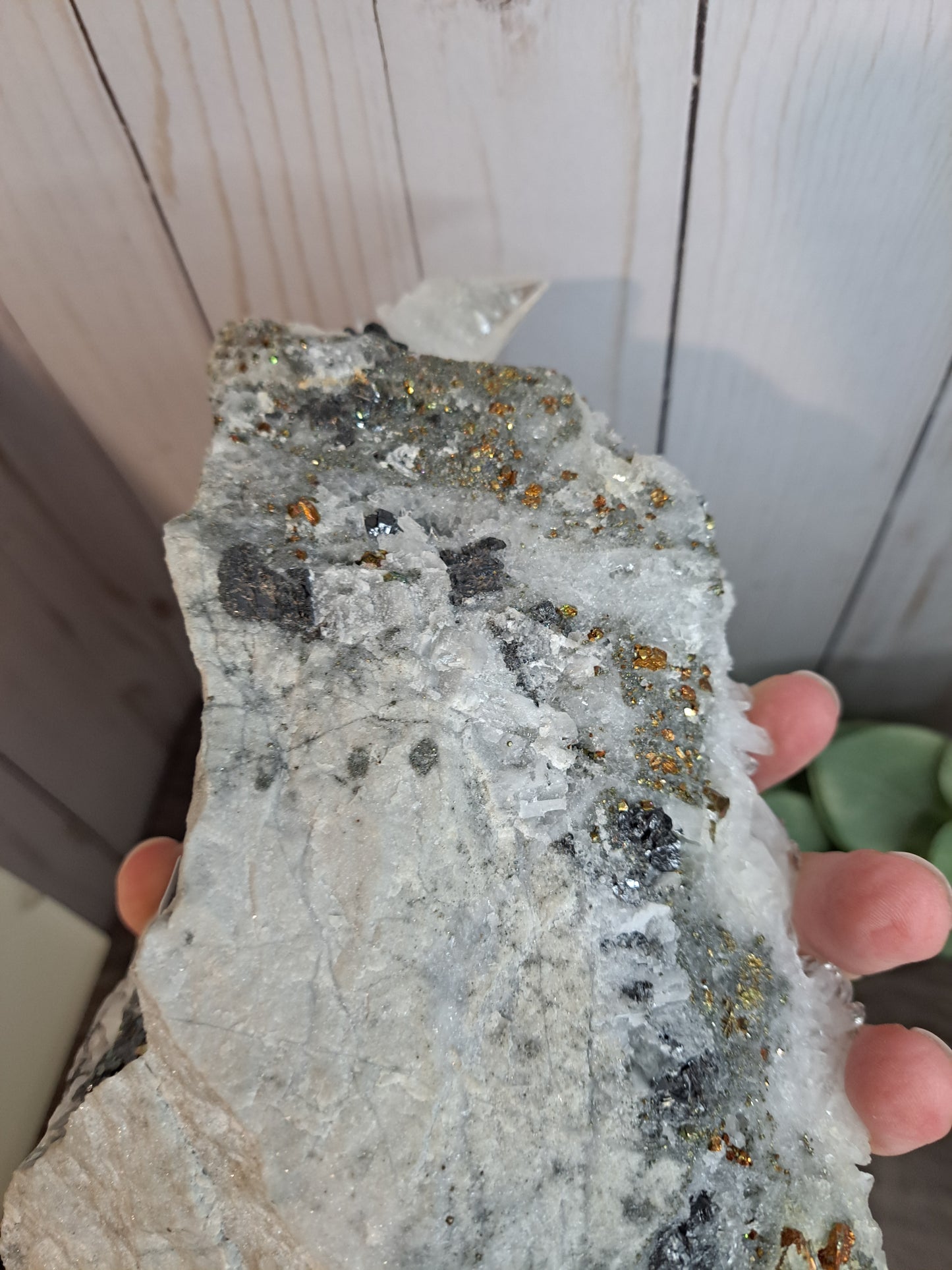 Chrysanthemum Quartz with Pyrite and other inclusions - Statement Cluster