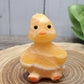 Duck Carving - Orange Calcite