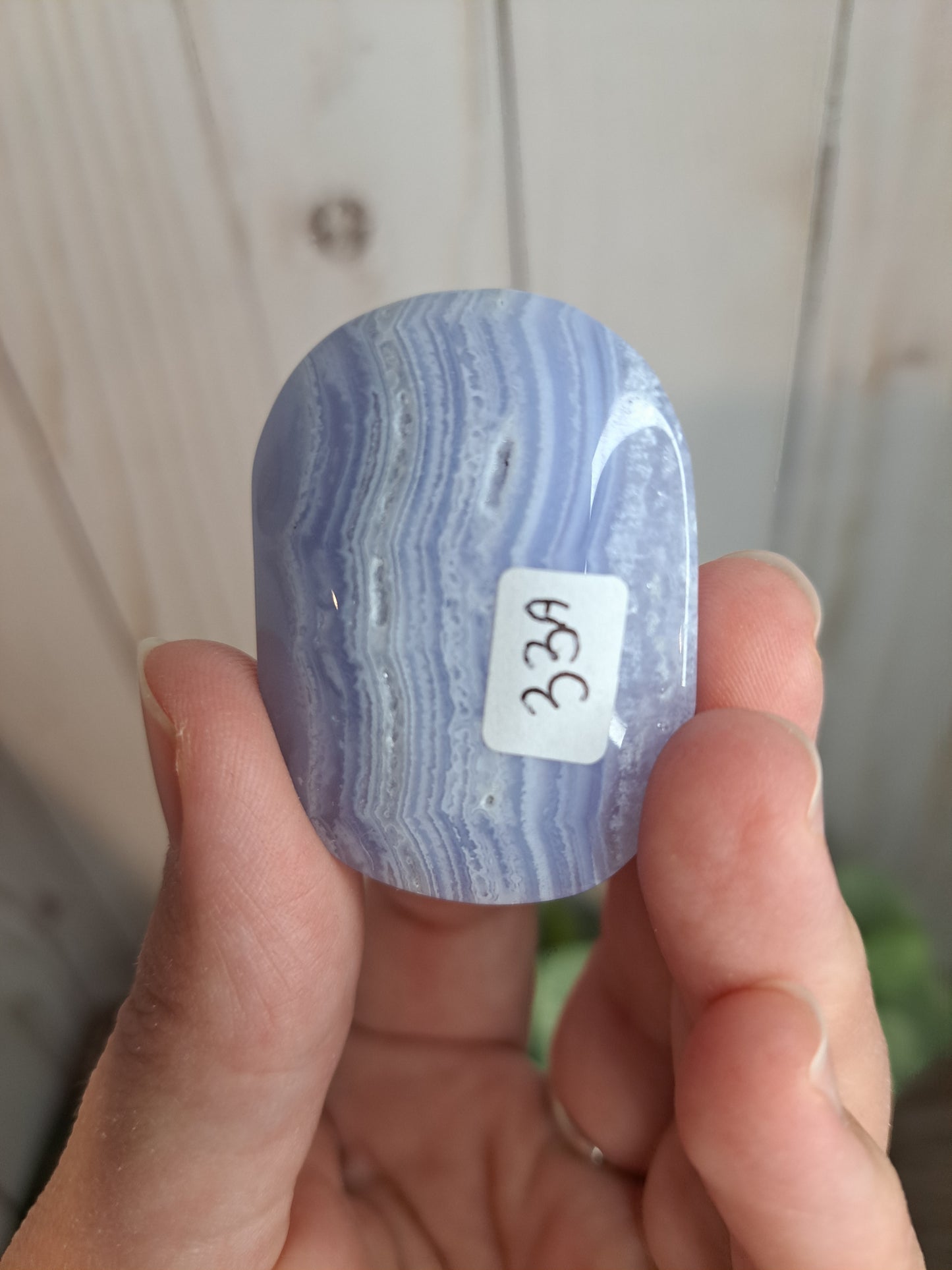 Blue Lace Agate Palm Stones