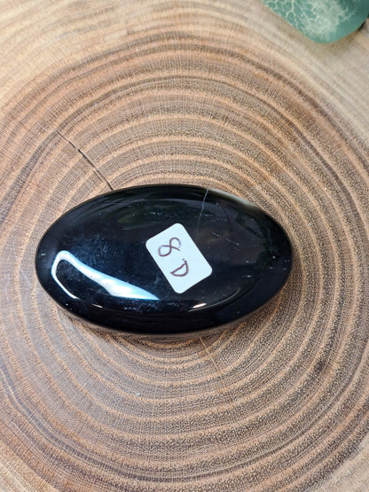Black Agate Palm Stones