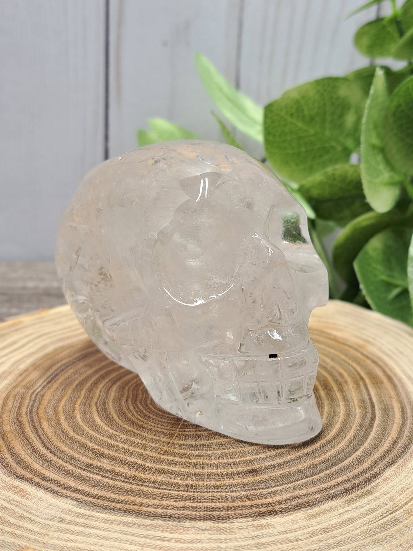 Clear Quartz Skull Carving