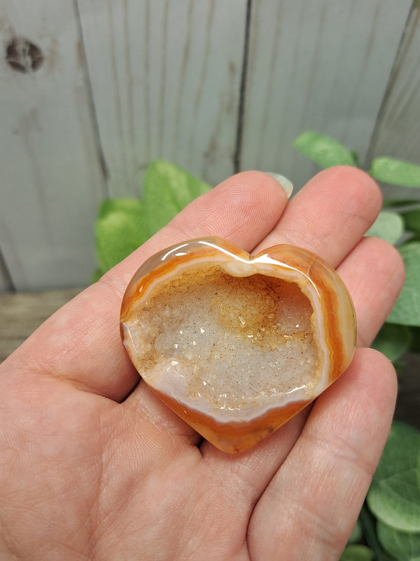 Carnelian Druzy Hearts