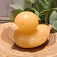 Ducks, Orange Calcite Crystal Carvings - Large
