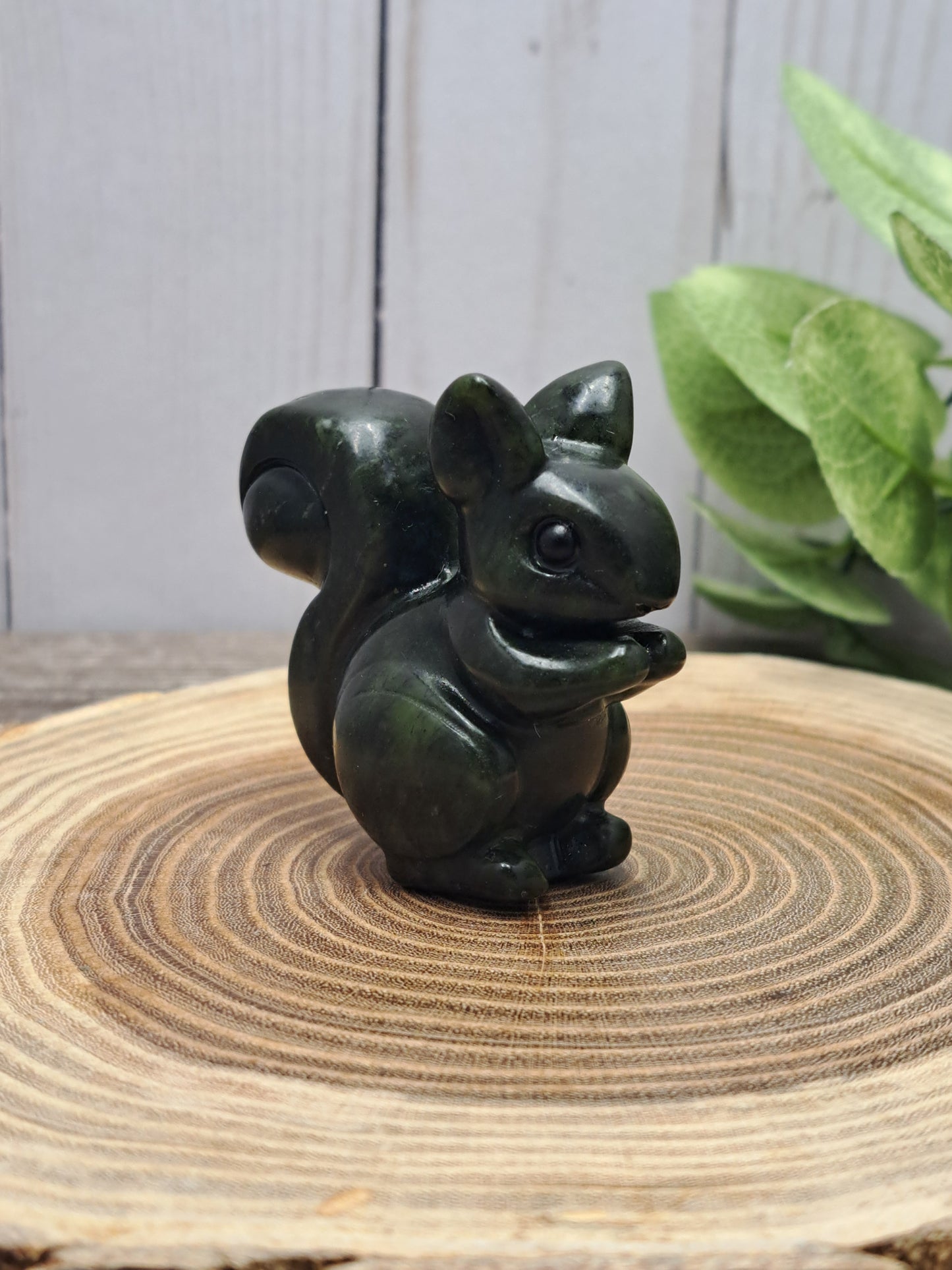 Jade Squirrel Carving