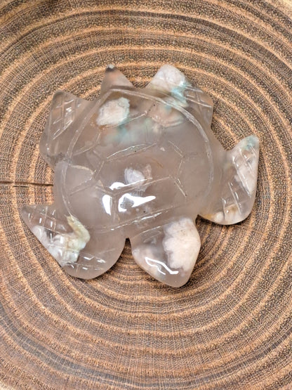 Flower Agate Turtles