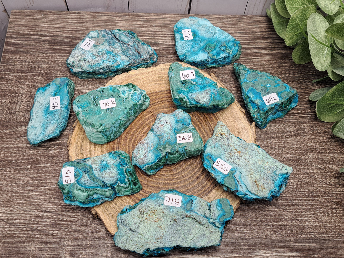 Malachite & Chrysocolla Slab