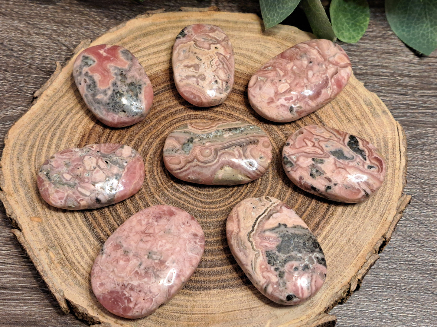 Rhodochrosite Palm Stones