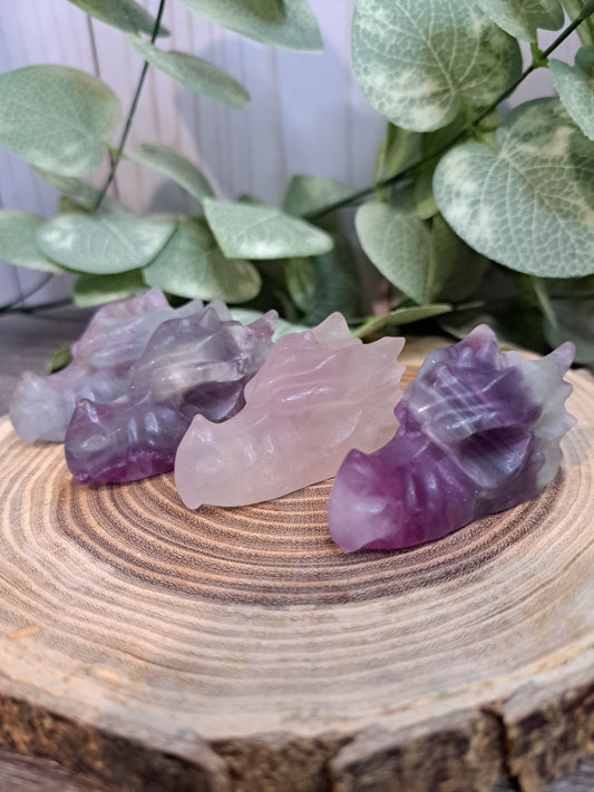 Dragon Head Carving Fluorite