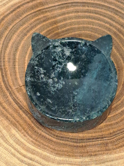 Cat Head Bowls - Moss Agate