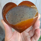 Carnelian Druzy Hearts