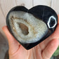Black Agate Druzy Hearts