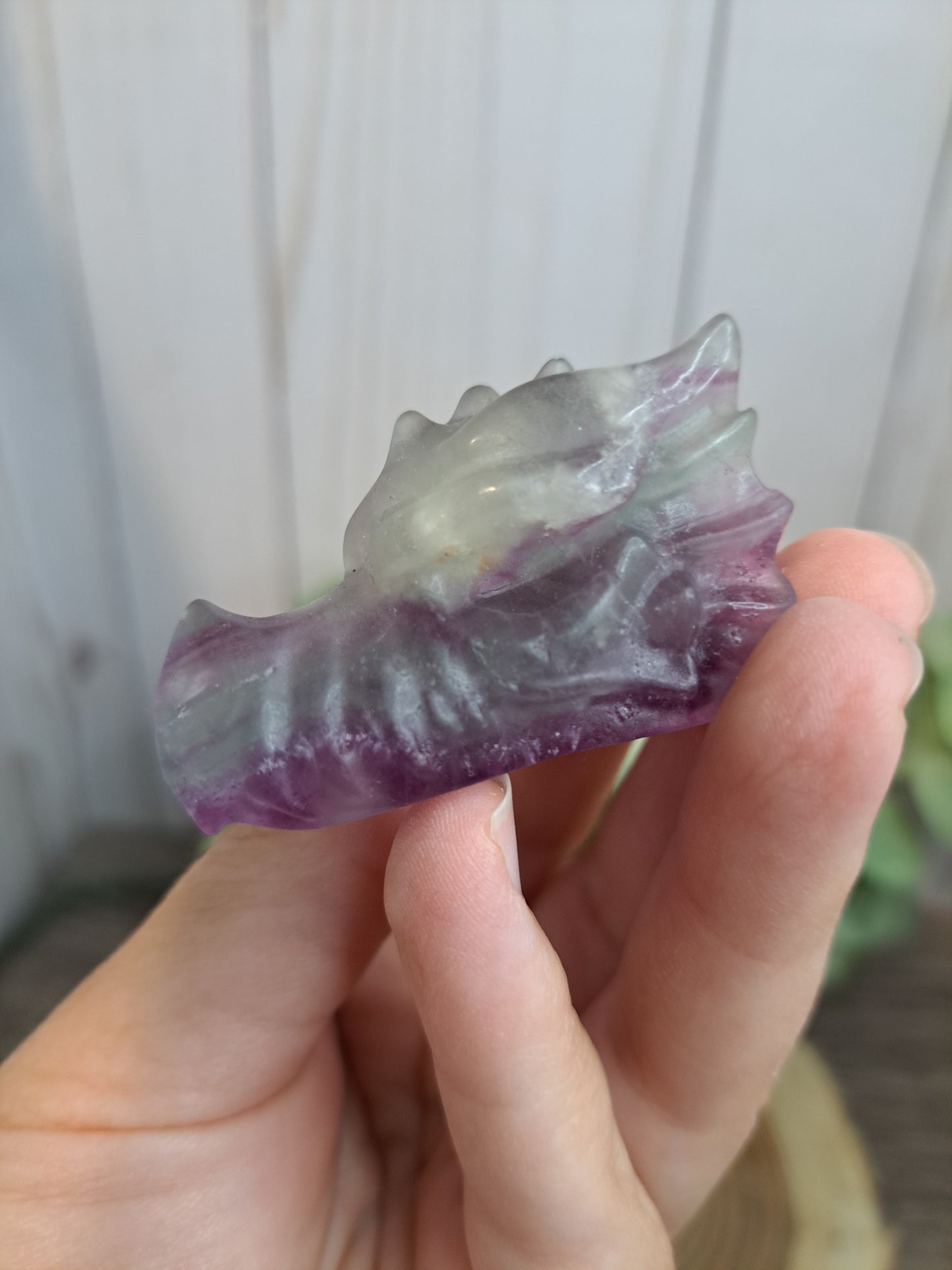 Dragon Head Carving Fluorite