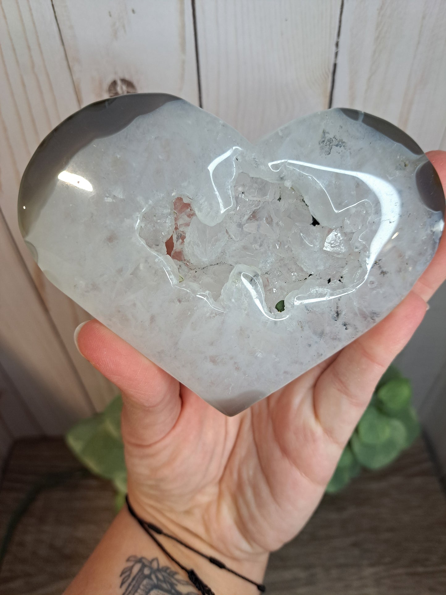 Quartz Druzy Hearts