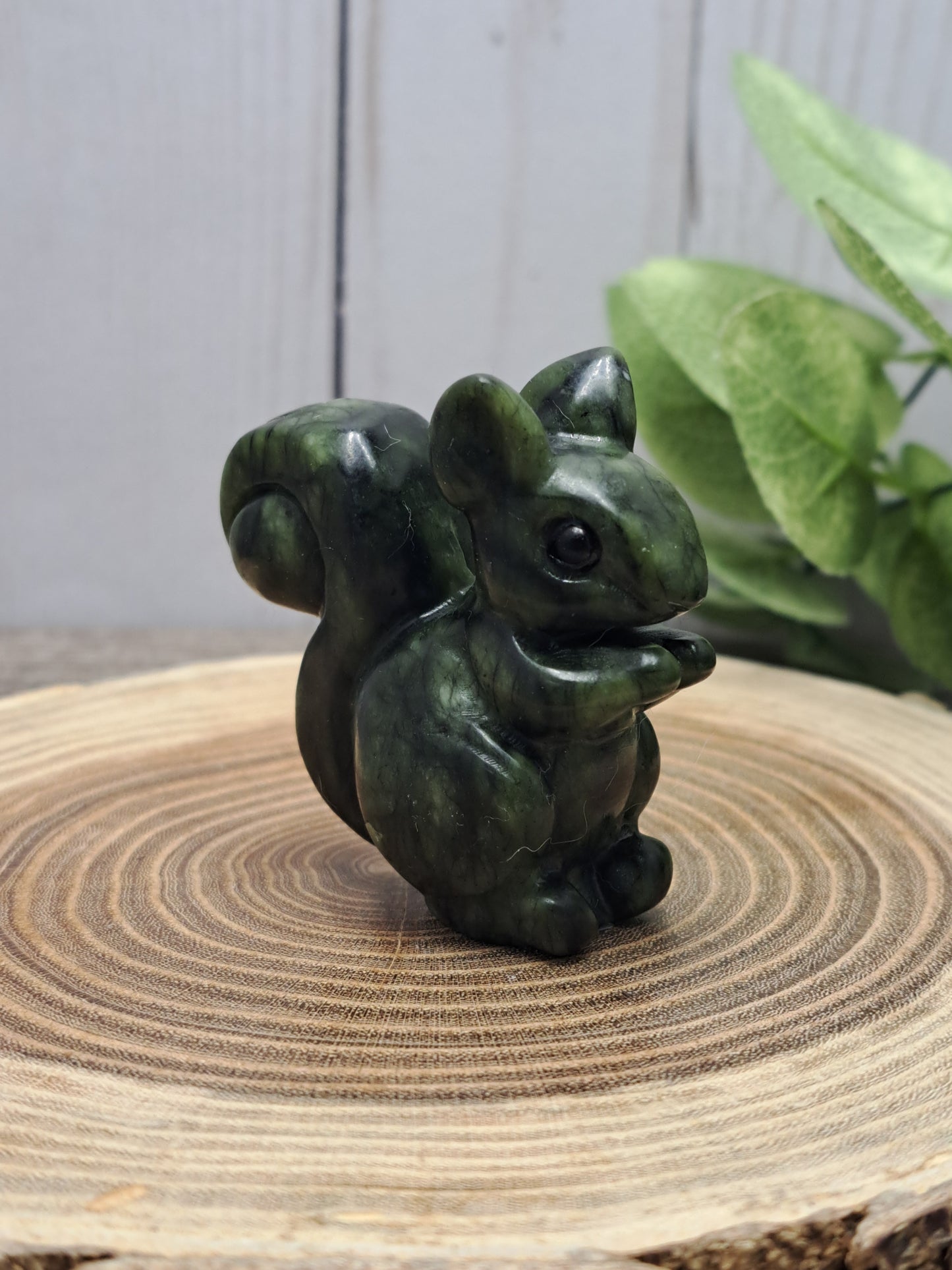 Jade Squirrel Carving