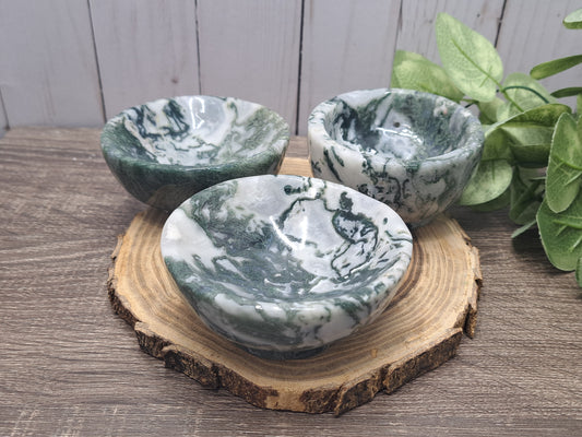 Moss Agate Bowls (Larger)