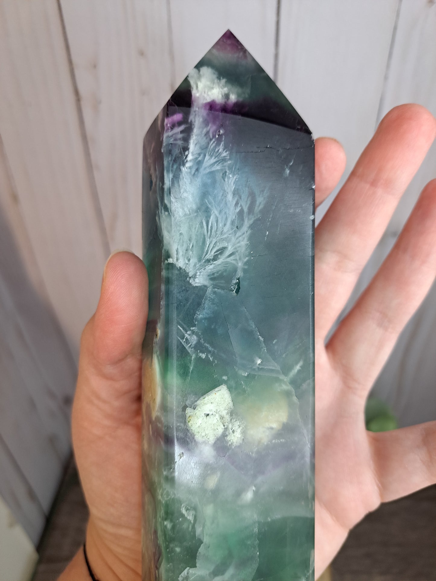 Snowflake Fluorite Tower