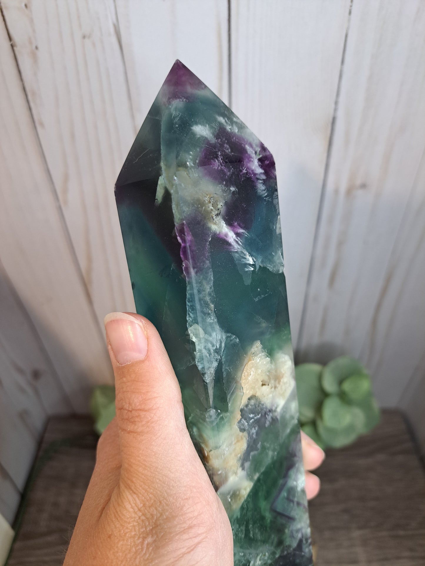 Snowflake Fluorite Tower