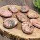 Rhodochrosite Palm Stones