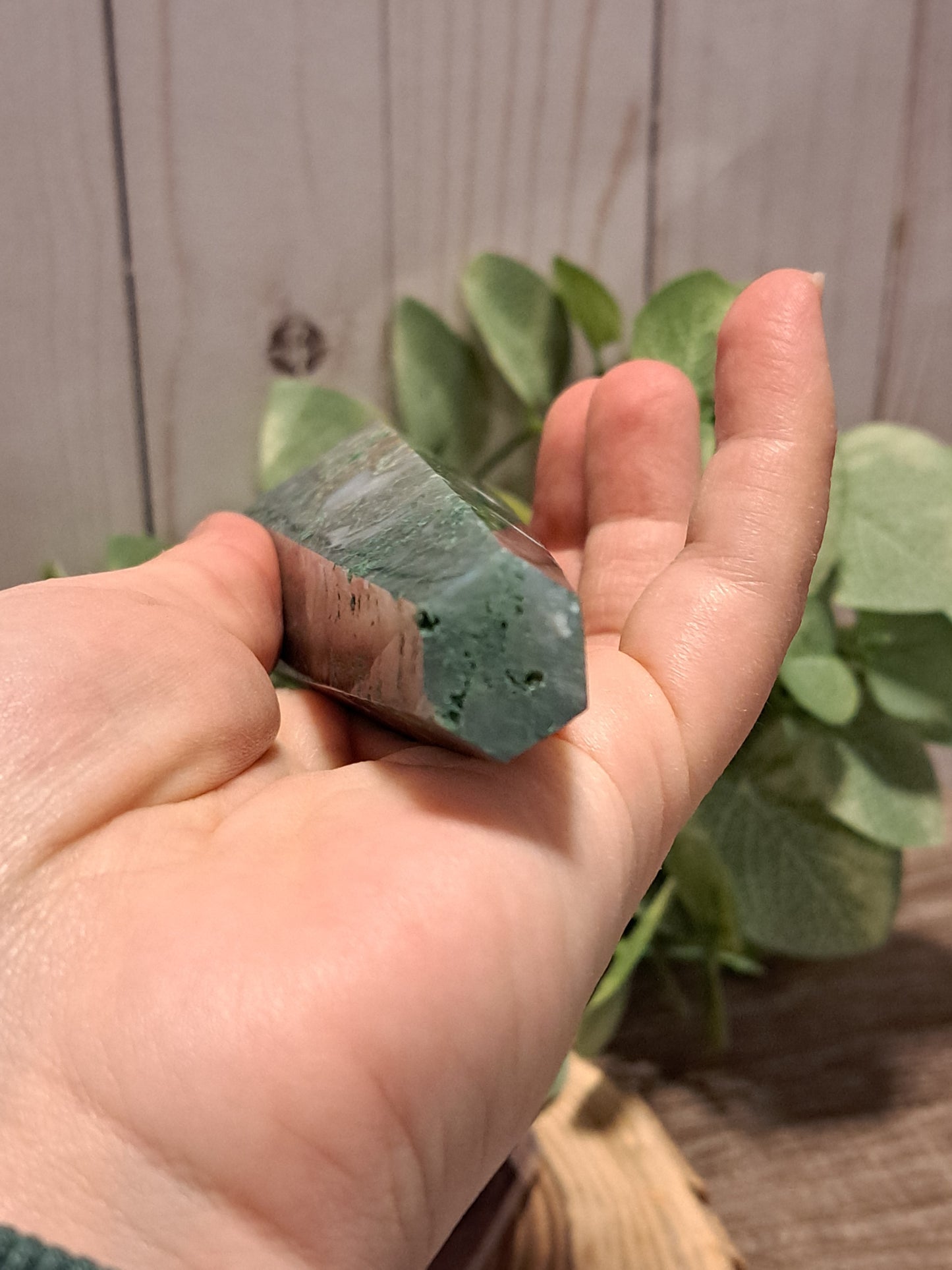 Moss Agate Wand