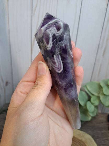 Chevron Amethyst Crystal Wands