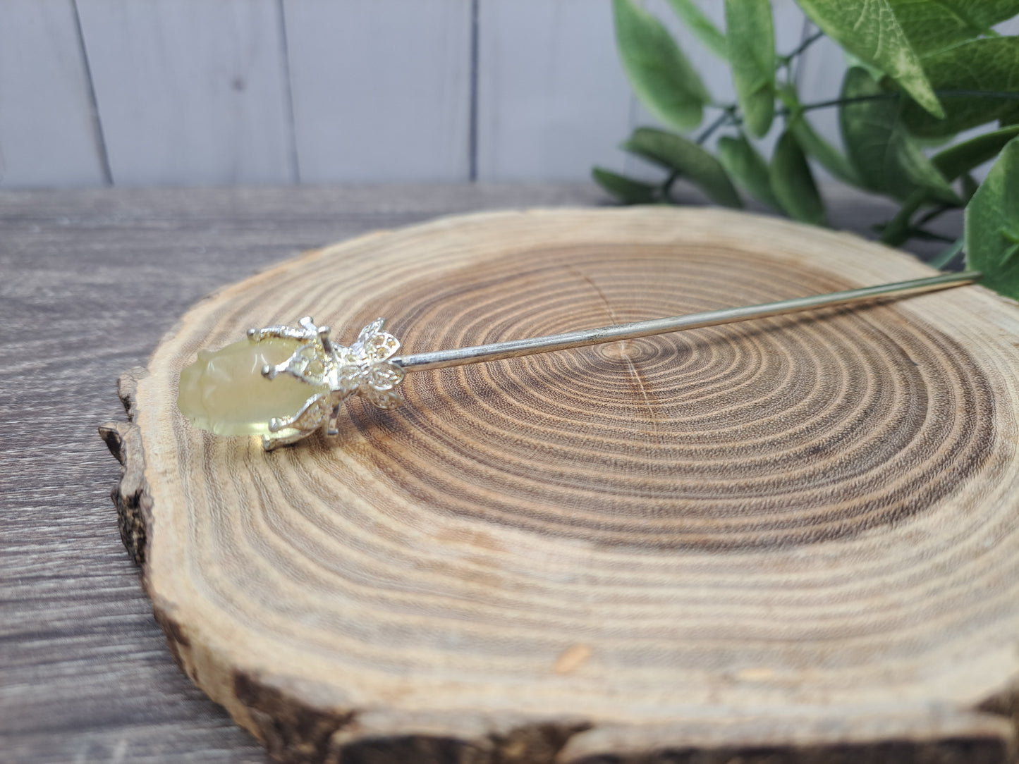 Fluorite Rose Hair Pins