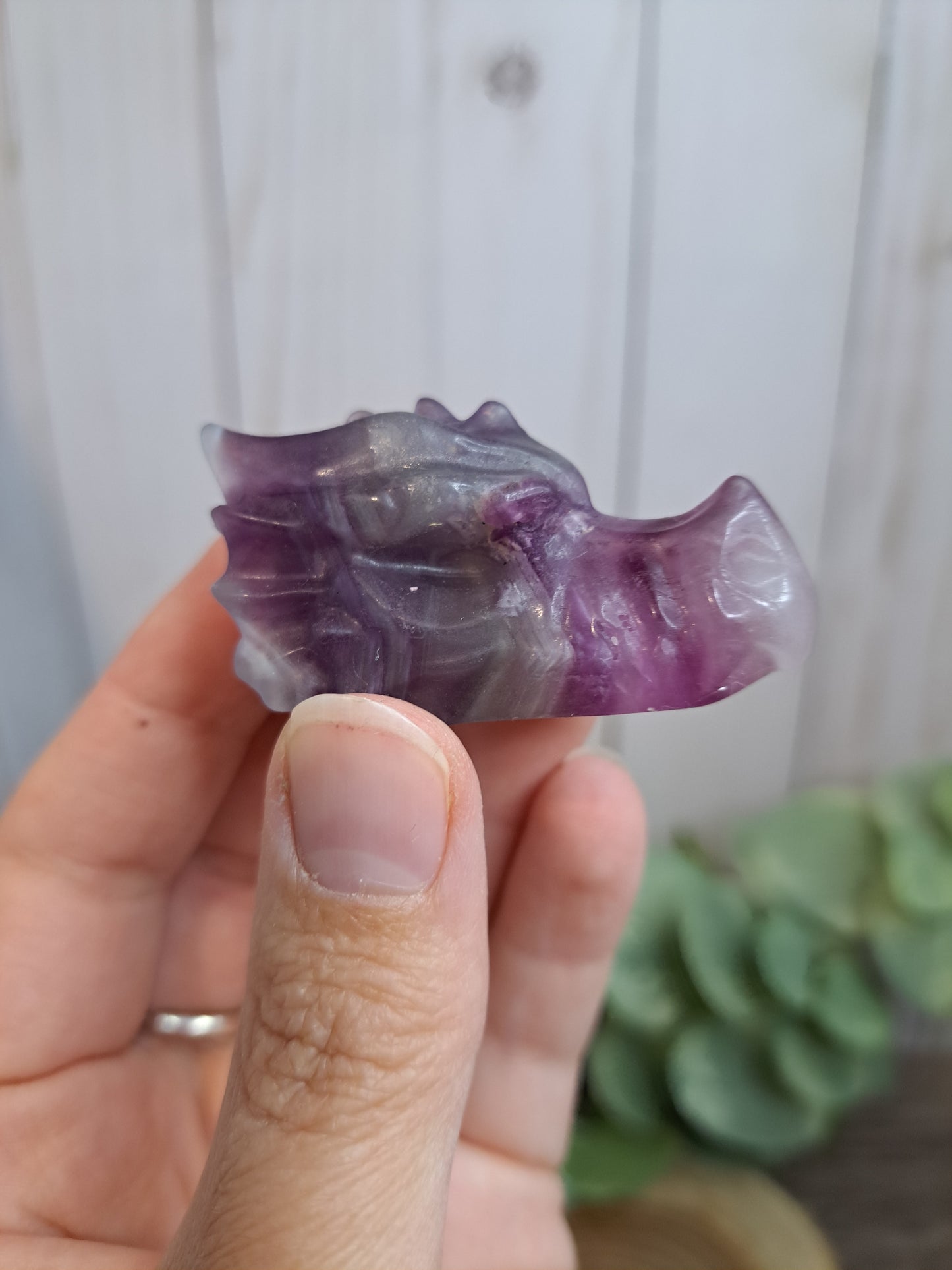 Dragon Head Carving Fluorite