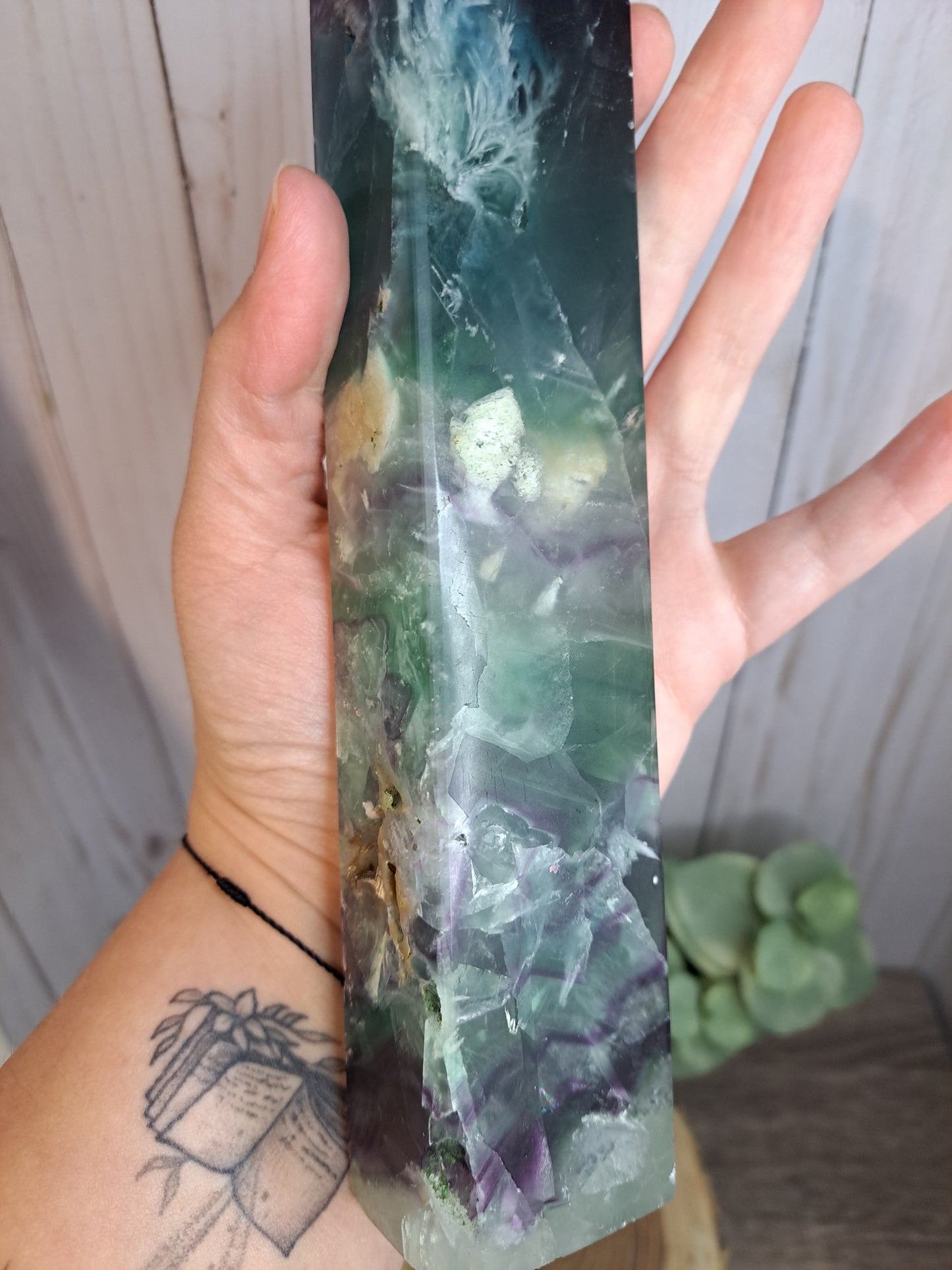 Snowflake Fluorite Tower