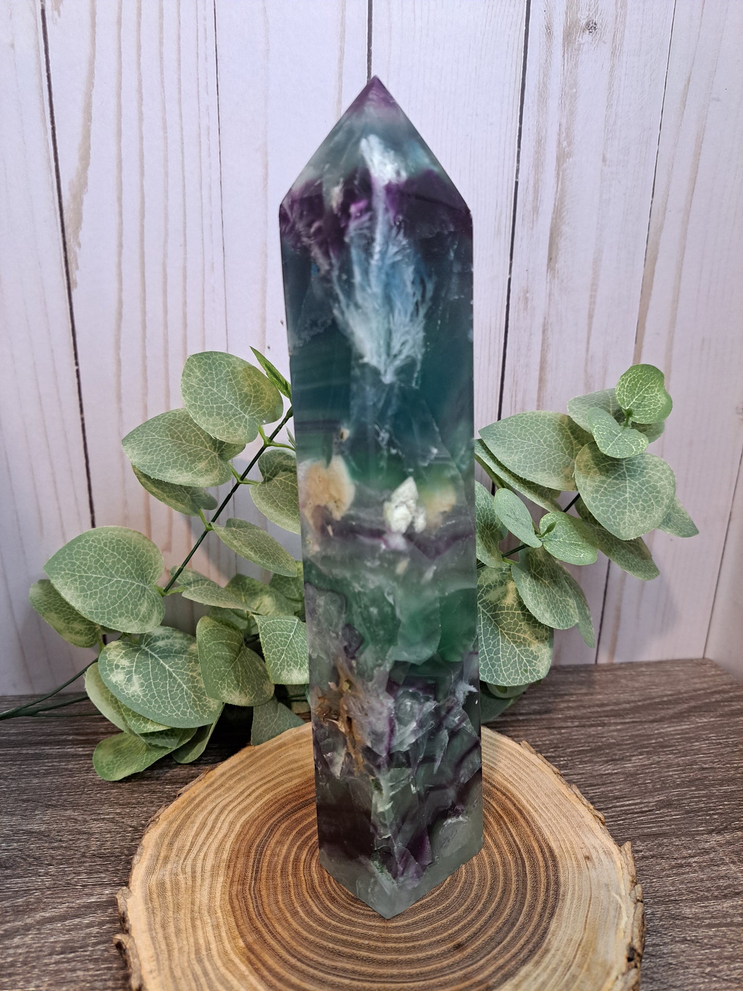 Snowflake Fluorite Tower