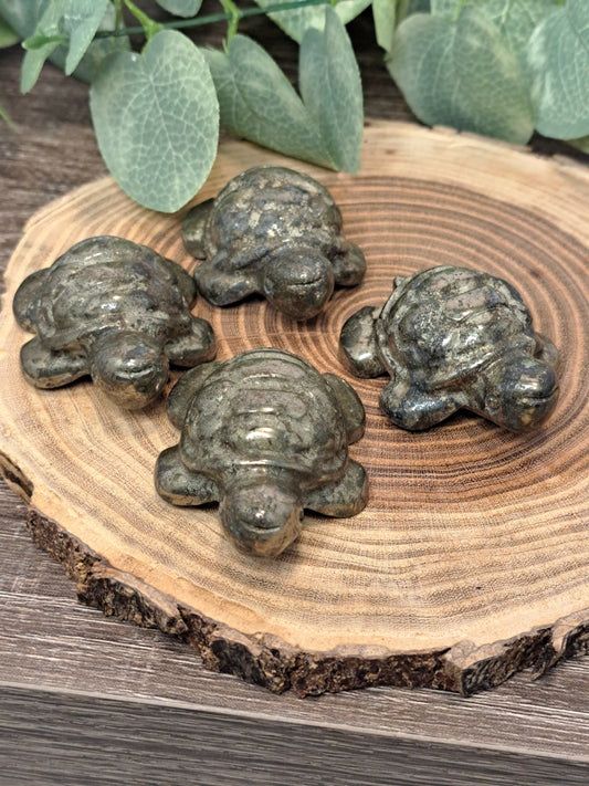 Pyrite Turtle Carvings