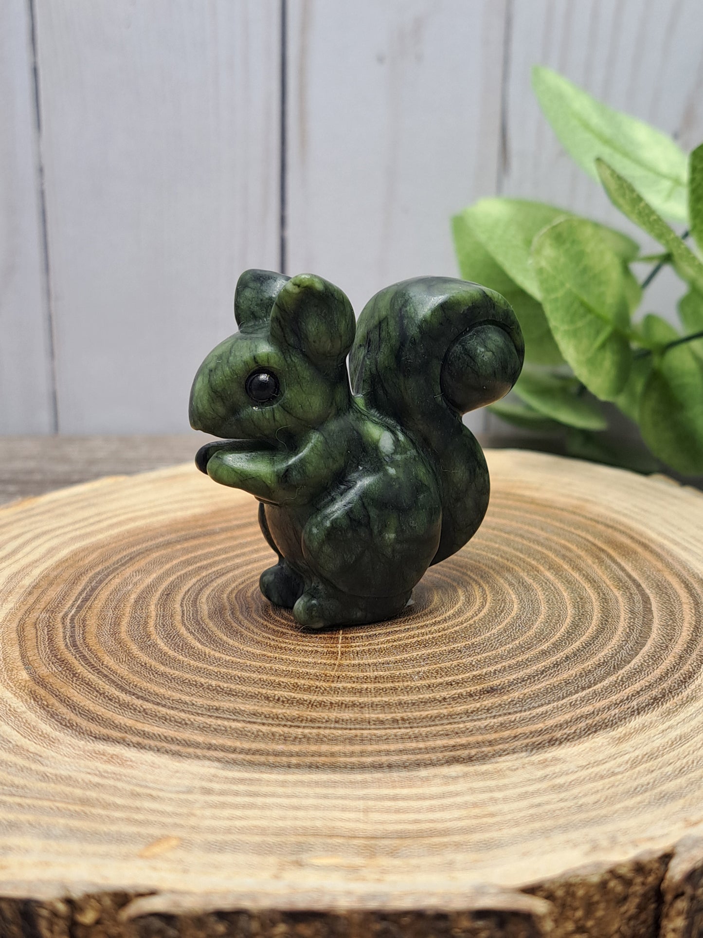 Jade Squirrel Carving