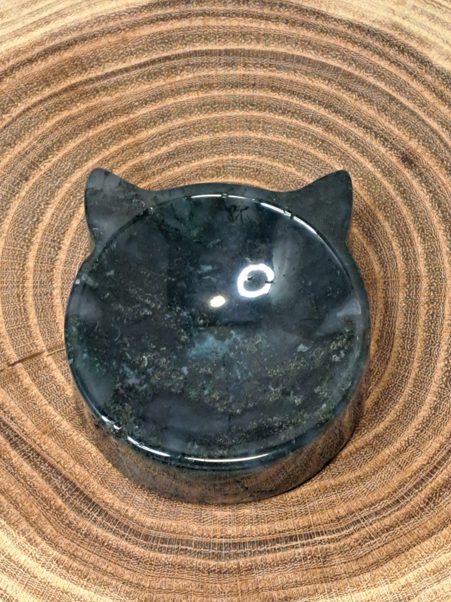 Cat Head Bowls - Moss Agate