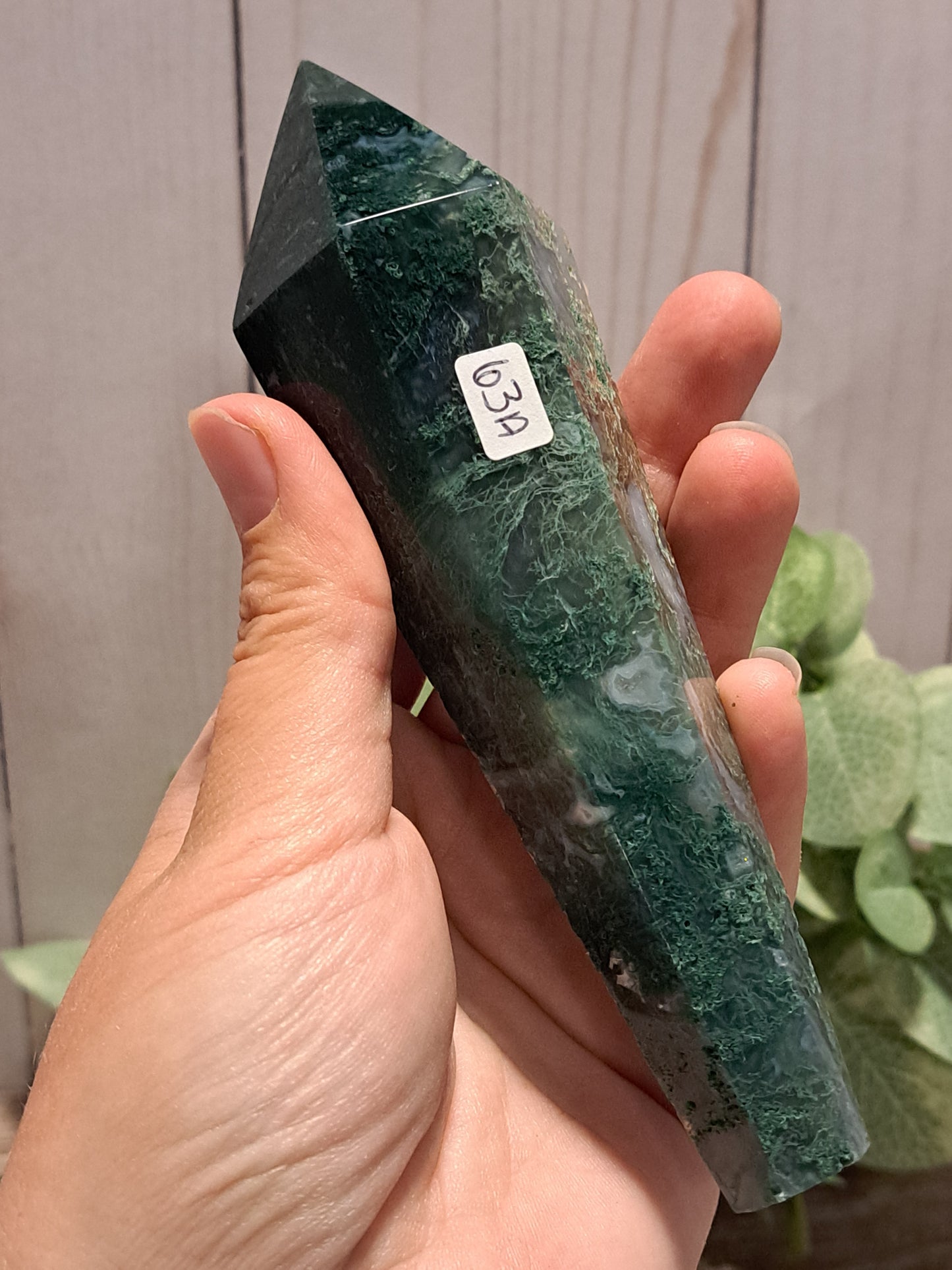 Moss Agate Wand