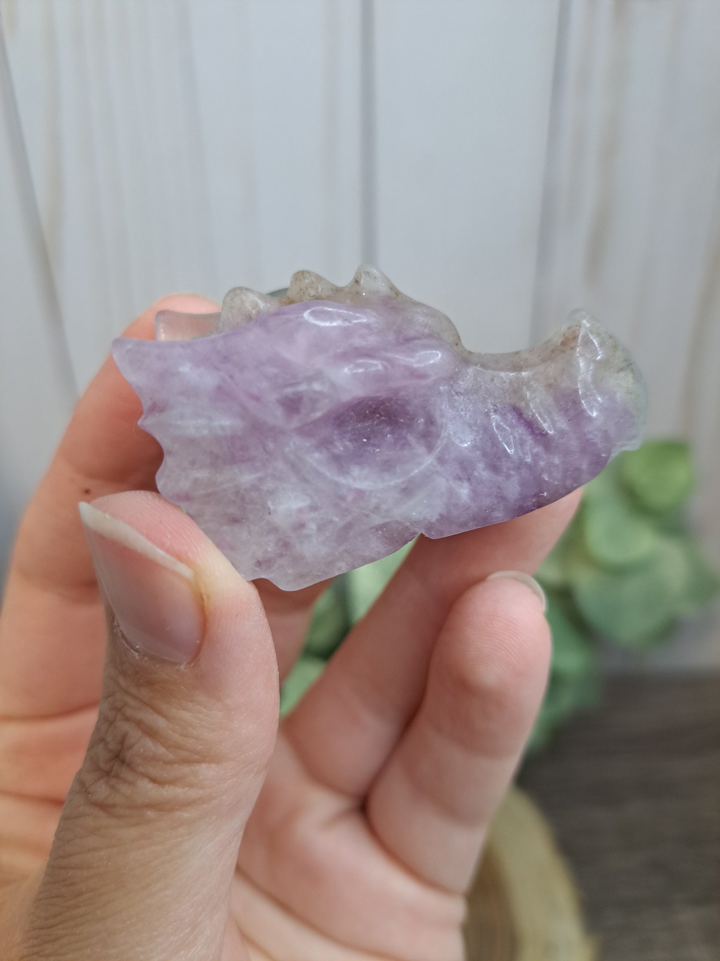 Dragon Head Carving Fluorite