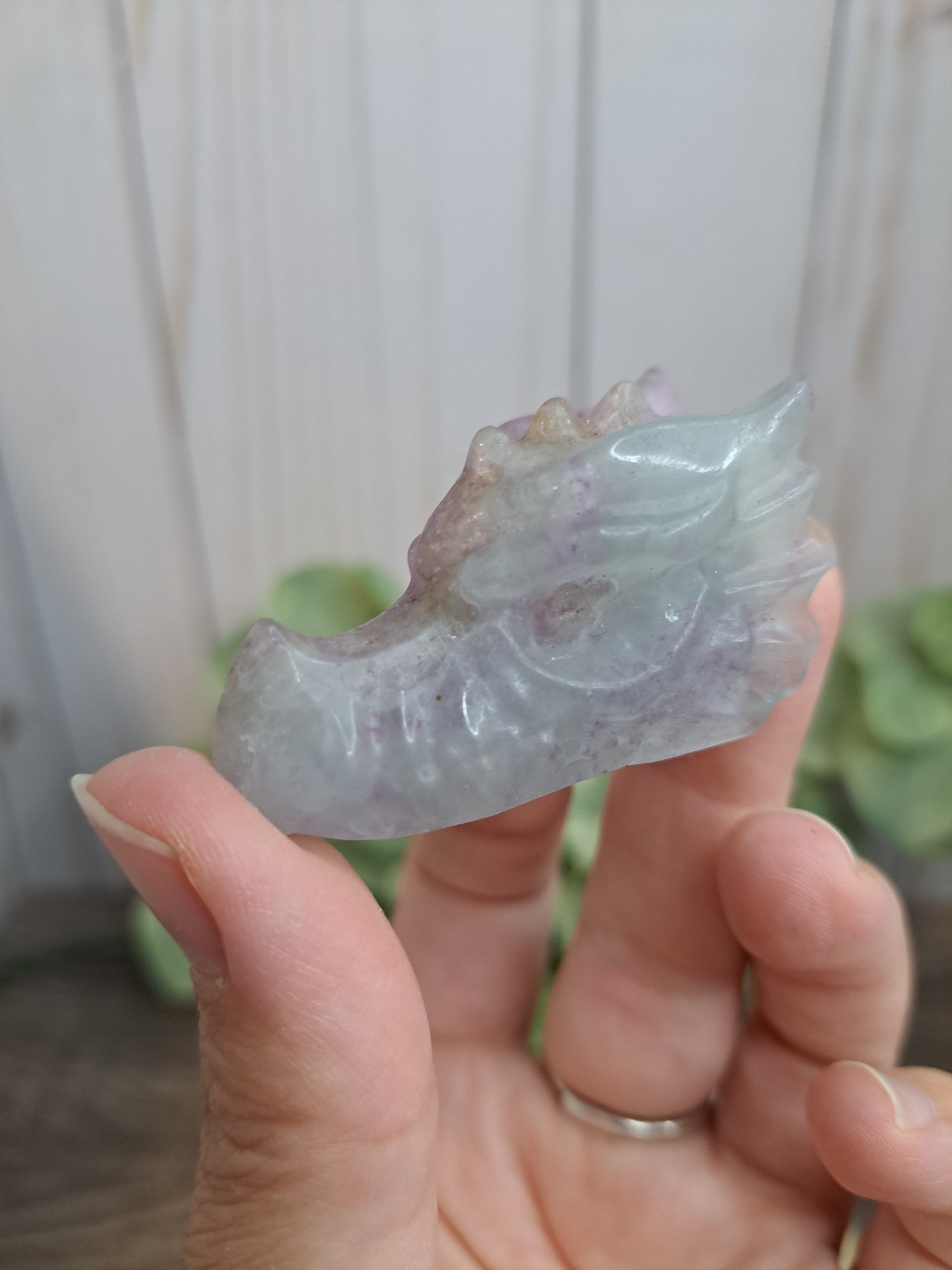 Dragon Head Carving Fluorite