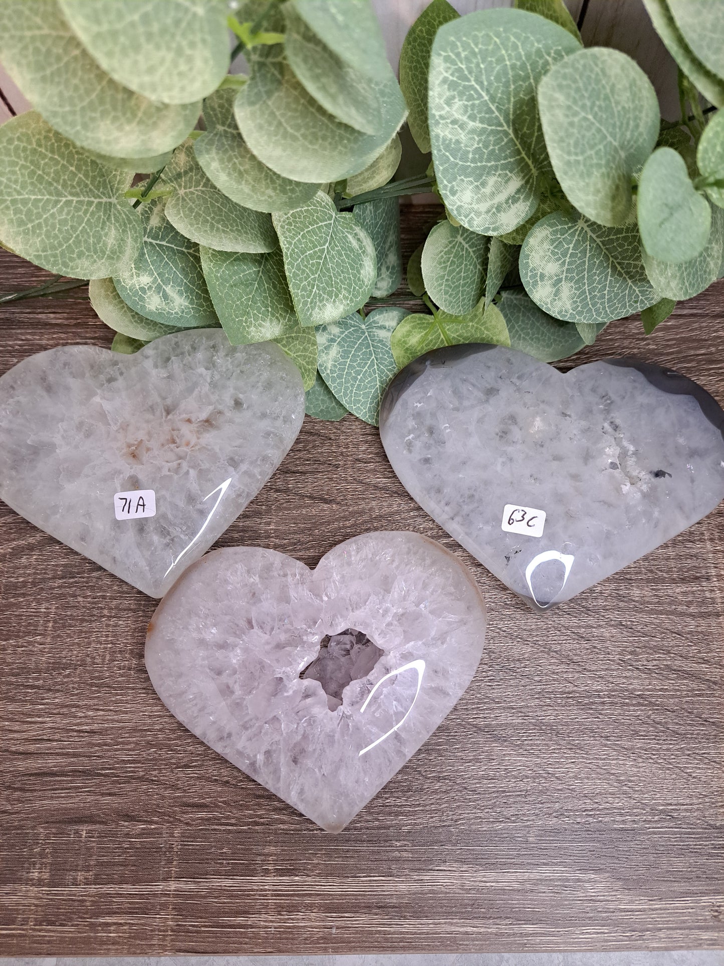 Quartz Druzy Hearts