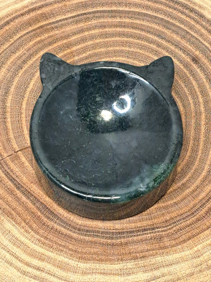 Cat Head Bowls - Moss Agate
