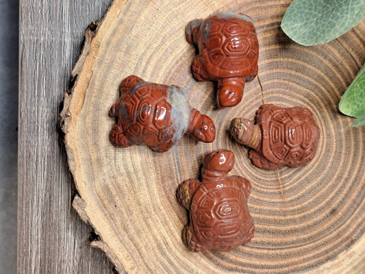 Red Jasper Turtle Carvings