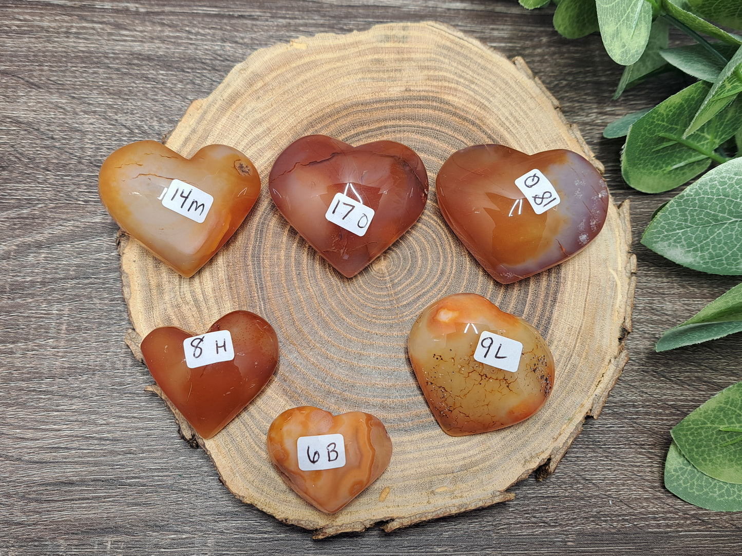 Carnelian Druzy Hearts