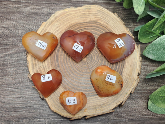 Carnelian Druzy Hearts