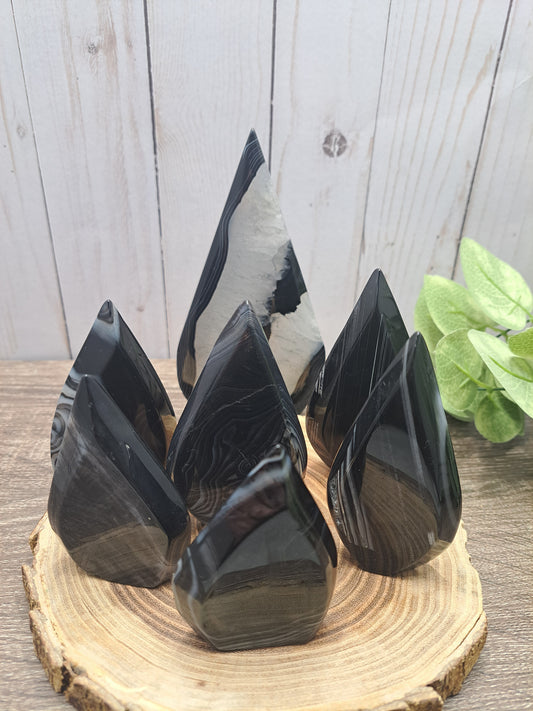 Black Agate Freeforms