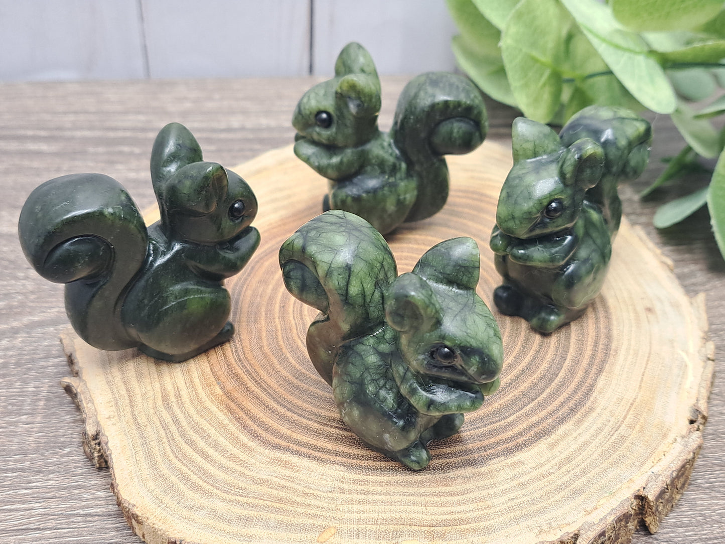 Jade Squirrel Carving