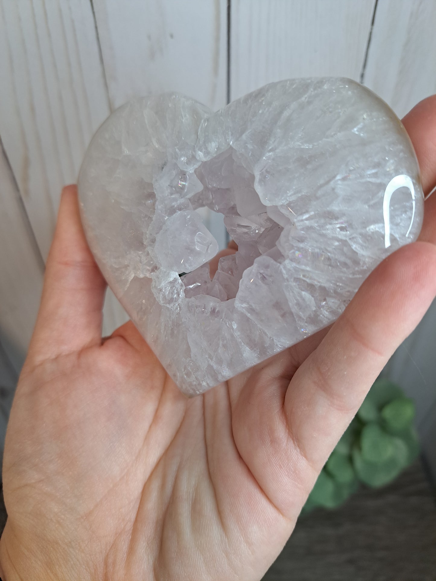 Quartz Druzy Hearts