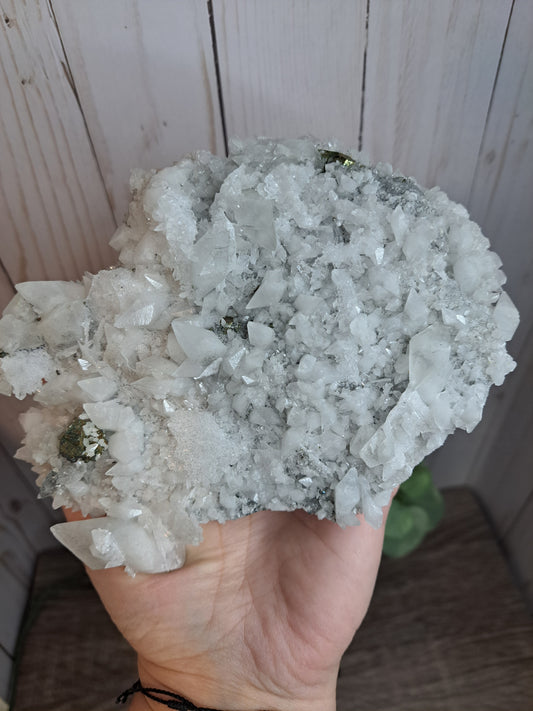 Chrysanthemum Quartz with Pyrite - Statement Cluster