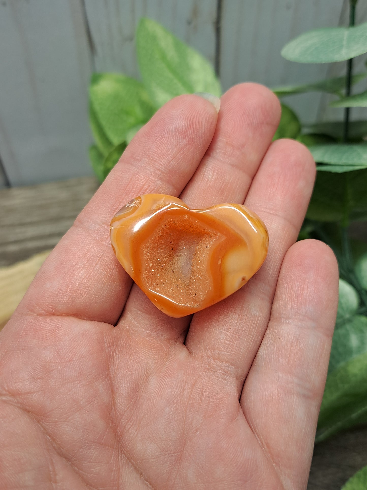 Carnelian Druzy Hearts
