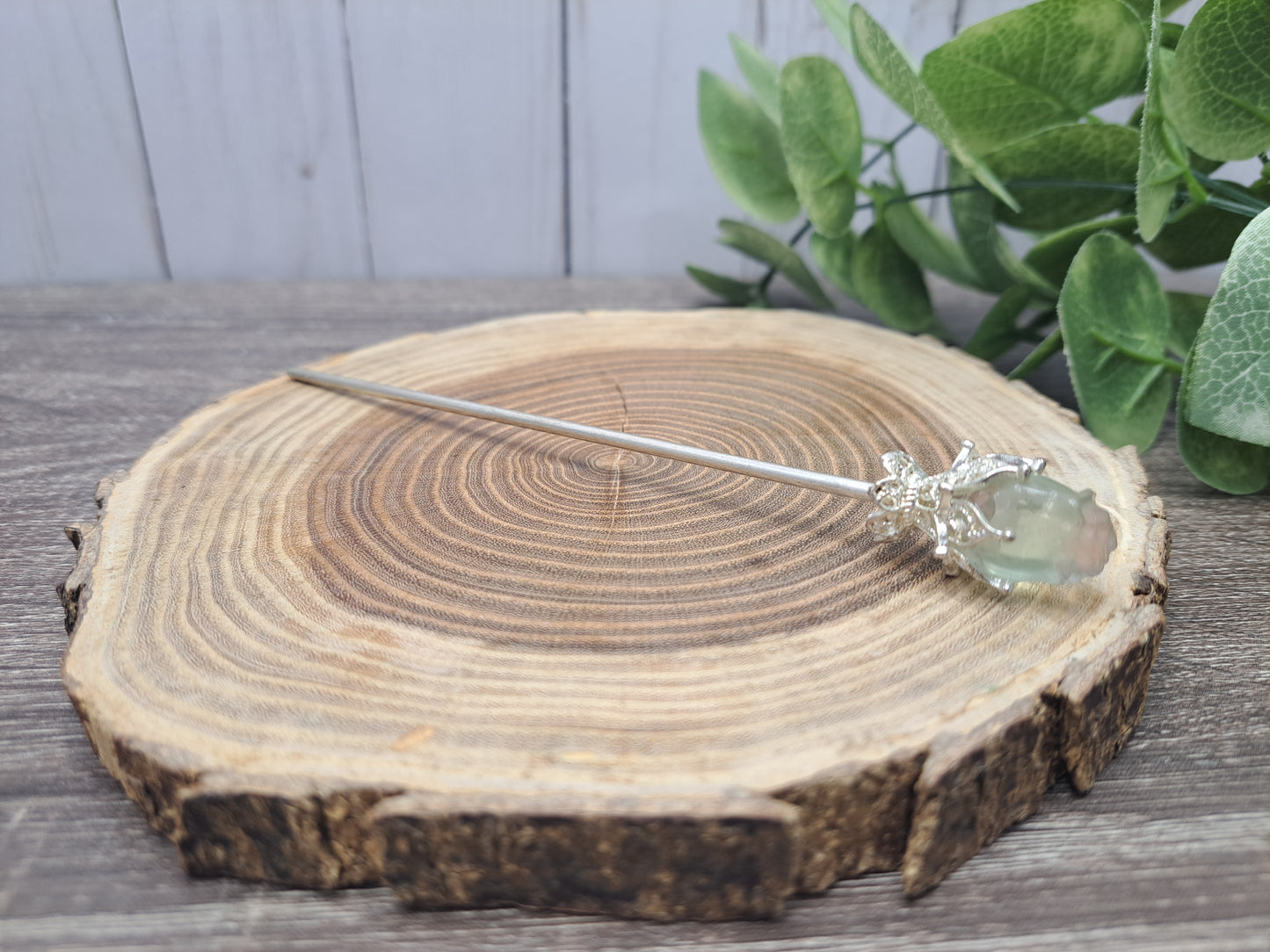 Fluorite Rose Hair Pins