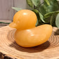 Ducks, Orange Calcite Crystal Carvings - Large